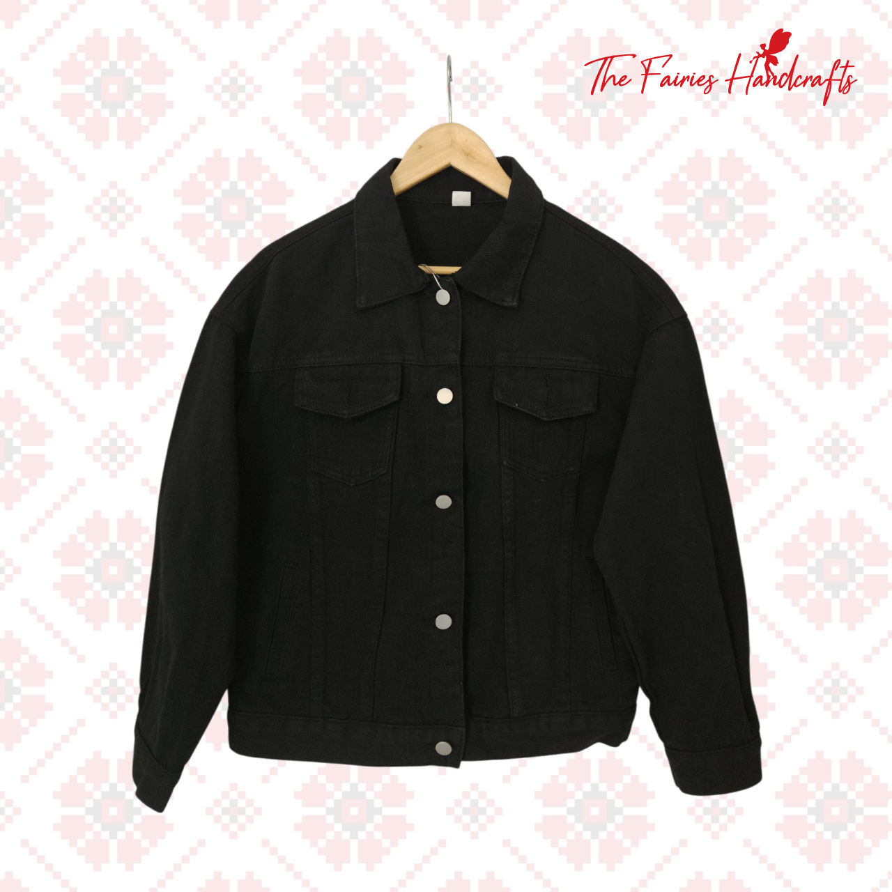 Flori de Câmp – Hand-Painted Denim Jacket