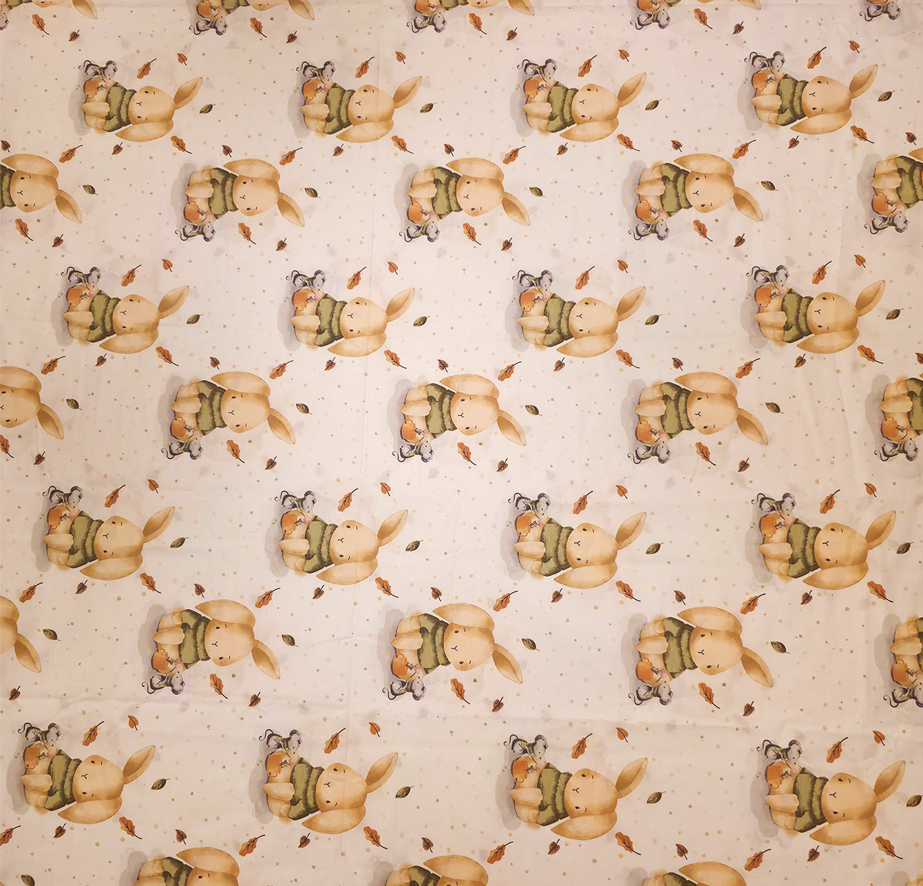 Autumn Snuggles – Bunny & Mouse Bedding Set (Size Double)