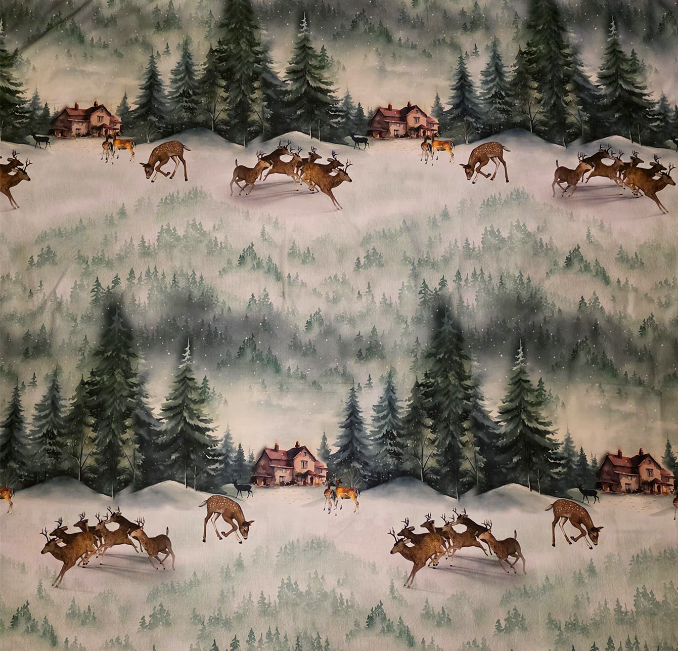 Whispering Pines – Winter Forest Bedding Set (Size Double)