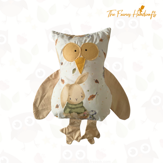 Woodland Owl – Cozy Handmade Plush Pillow