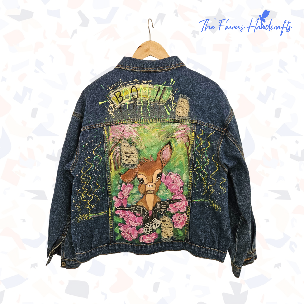 BOOM! – Hand-Painted Denim Jacket