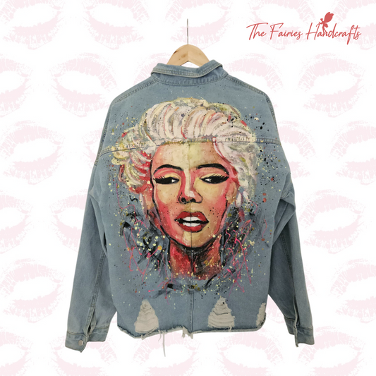 Marilyn – Hand-Painted Denim Jacket