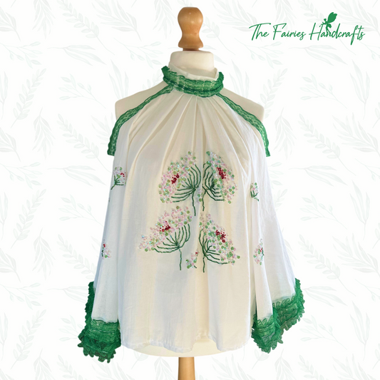 “Rușinea Fetei” Hand-Embroidered Romanian Ie