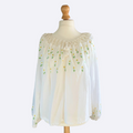 Chamomile Dreams Hand-Embroidered Romanian Ie