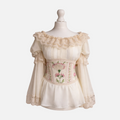 Handmade Romanian Floral Corset Blouse (M)