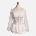 Unique Handmade Romanian Beaded Corset Blouse (M)