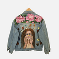 Butterfly Garden – Hand-Painted Denim Jacket