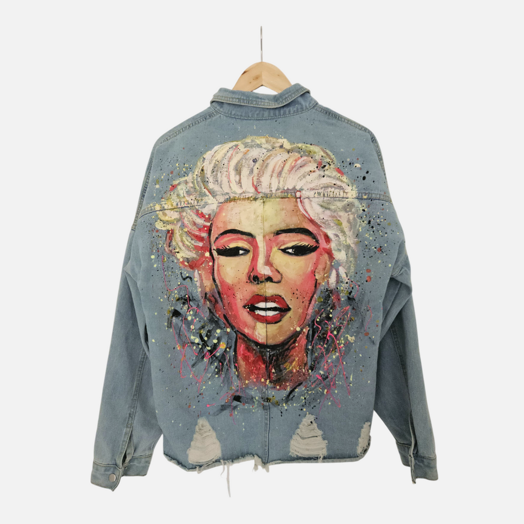 Marilyn – Hand-Painted Denim Jacket