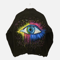 Visionary – Hand-Painted Black Denim Jacket