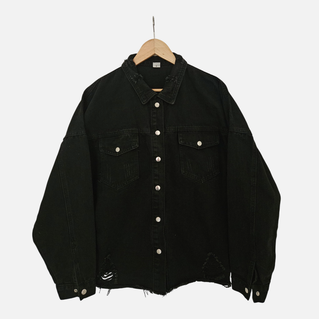 Courage – Hand-Painted Lion Denim Jacket