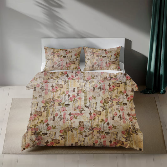 Love Letters – Vintage Rose Bedding Set (Size Double)