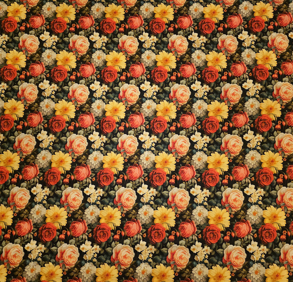 Garden Bloom Satin Cotton Bedding Set (Size Double)