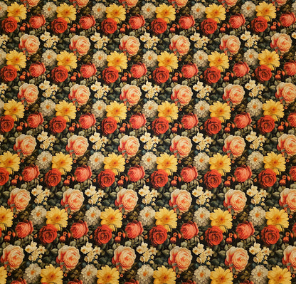Garden Bloom Satin Cotton Bedding Set (Size Double)